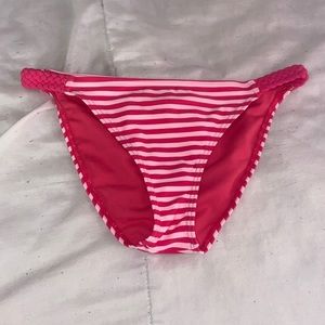 Size Medium Pink Striped Bikini Bottoms
